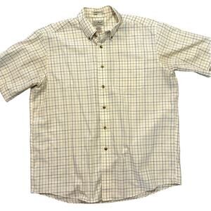 L.L.Bean Plaid Button Down Shirt Large Wrinkle Resistant Cotton Classic Fit